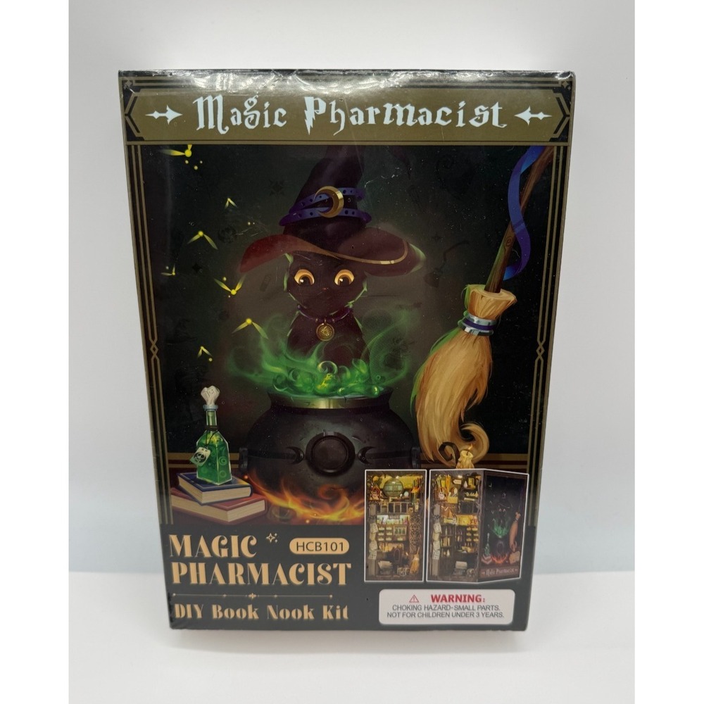 Magic Pharmacist DIY Book Nook Kit  Cutebee 282 Pcs NEW  Potions Blackcat Spooky